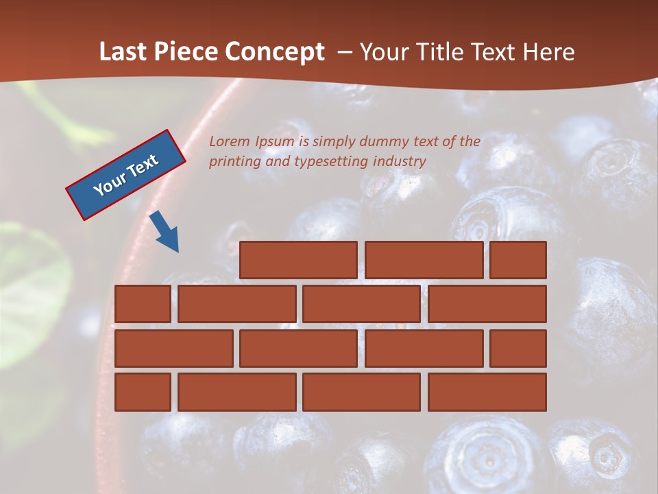 A Bowl Of Blueberries On A Table With Leaves PowerPoint Template