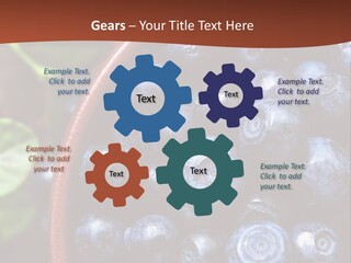 A Bowl Of Blueberries On A Table With Leaves PowerPoint Template