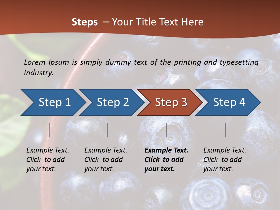 A Bowl Of Blueberries On A Table With Leaves PowerPoint Template