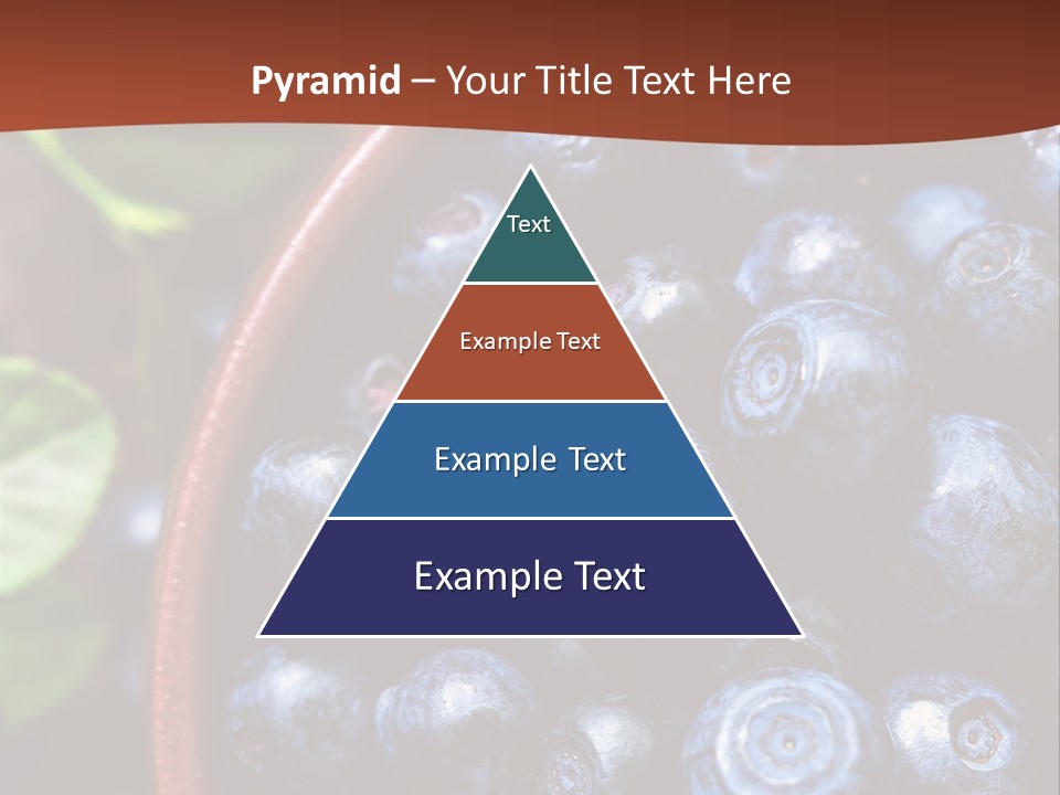 A Bowl Of Blueberries On A Table With Leaves PowerPoint Template