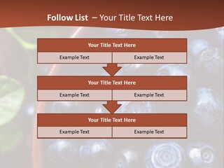 A Bowl Of Blueberries On A Table With Leaves PowerPoint Template