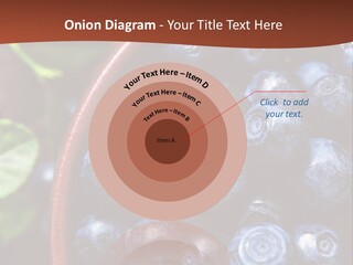 A Bowl Of Blueberries On A Table With Leaves PowerPoint Template