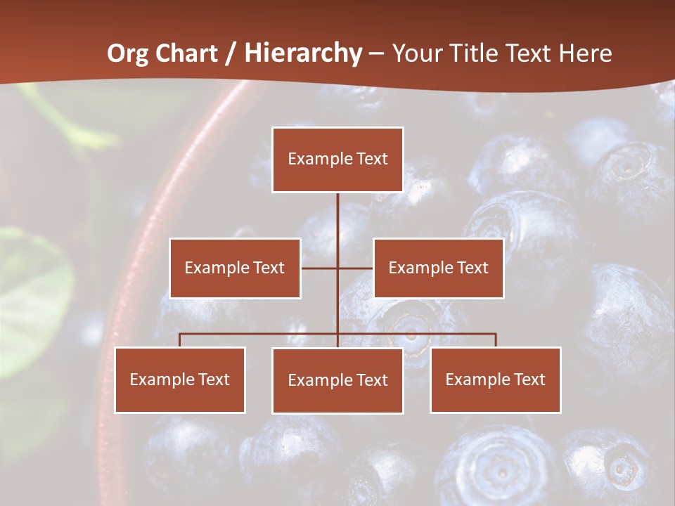 A Bowl Of Blueberries On A Table With Leaves PowerPoint Template
