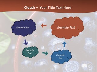 A Bowl Of Blueberries On A Table With Leaves PowerPoint Template