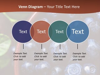 A Bowl Of Blueberries On A Table With Leaves PowerPoint Template