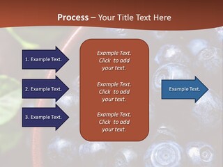 A Bowl Of Blueberries On A Table With Leaves PowerPoint Template