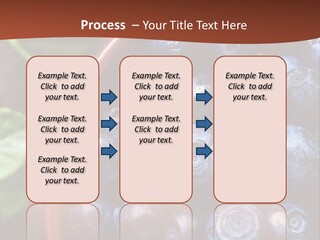 A Bowl Of Blueberries On A Table With Leaves PowerPoint Template