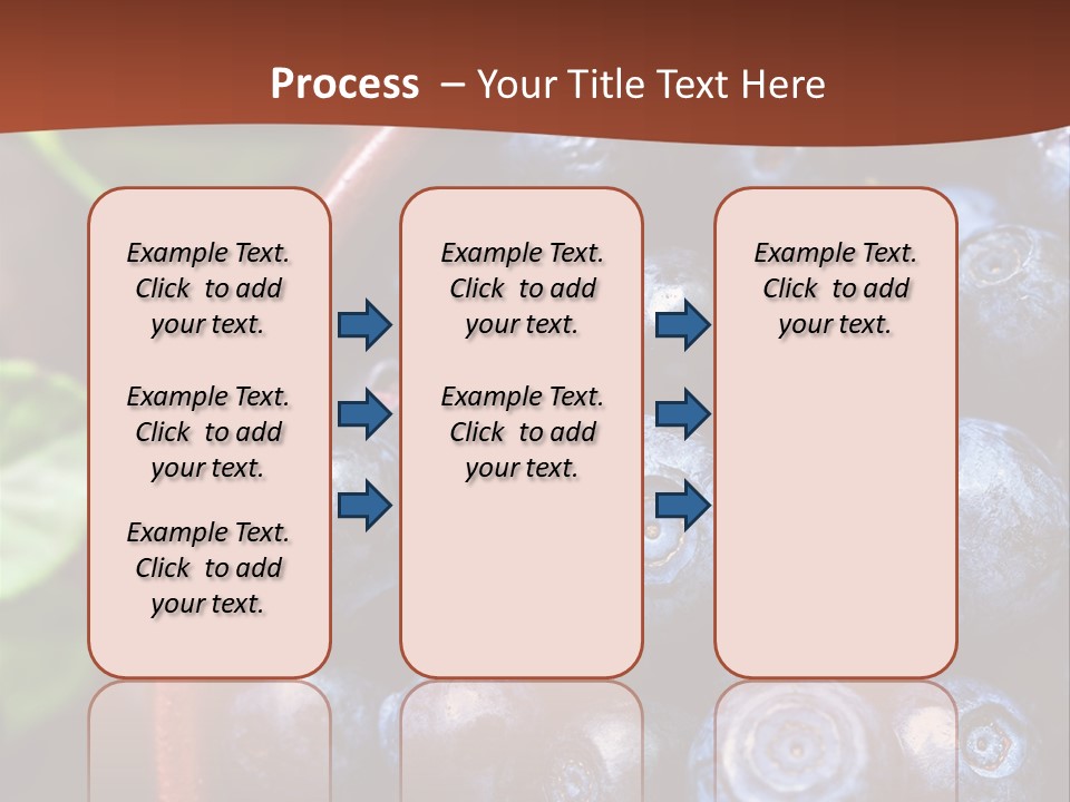 A Bowl Of Blueberries On A Table With Leaves PowerPoint Template