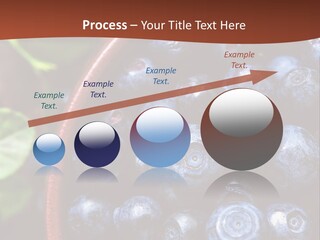 A Bowl Of Blueberries On A Table With Leaves PowerPoint Template