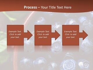 A Bowl Of Blueberries On A Table With Leaves PowerPoint Template