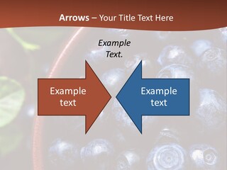 A Bowl Of Blueberries On A Table With Leaves PowerPoint Template