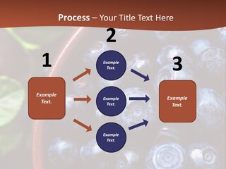 A Bowl Of Blueberries On A Table With Leaves PowerPoint Template