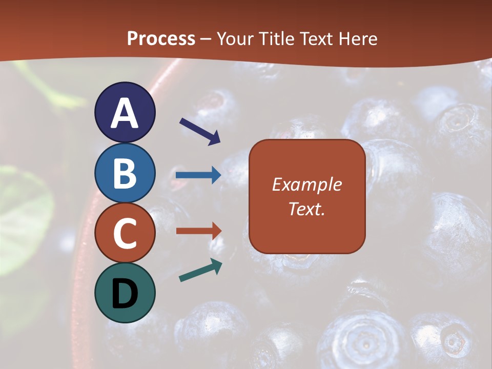 A Bowl Of Blueberries On A Table With Leaves PowerPoint Template