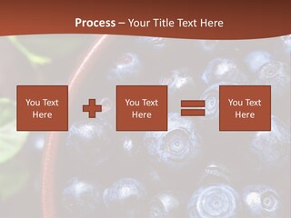 A Bowl Of Blueberries On A Table With Leaves PowerPoint Template