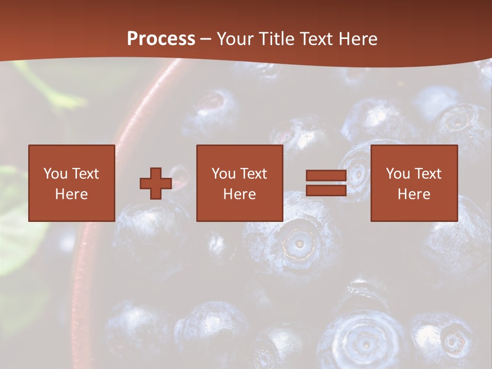 A Bowl Of Blueberries On A Table With Leaves PowerPoint Template