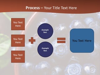 A Bowl Of Blueberries On A Table With Leaves PowerPoint Template