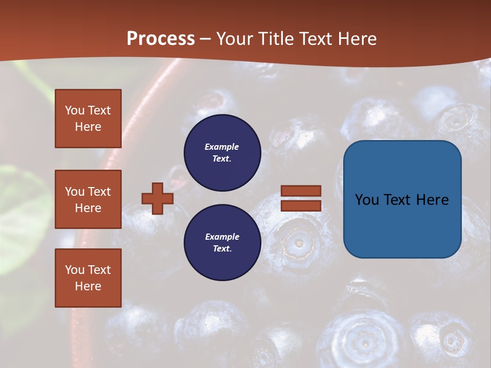 A Bowl Of Blueberries On A Table With Leaves PowerPoint Template