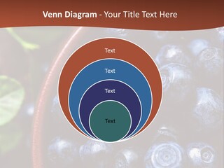 A Bowl Of Blueberries On A Table With Leaves PowerPoint Template