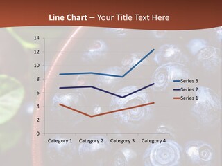 A Bowl Of Blueberries On A Table With Leaves PowerPoint Template