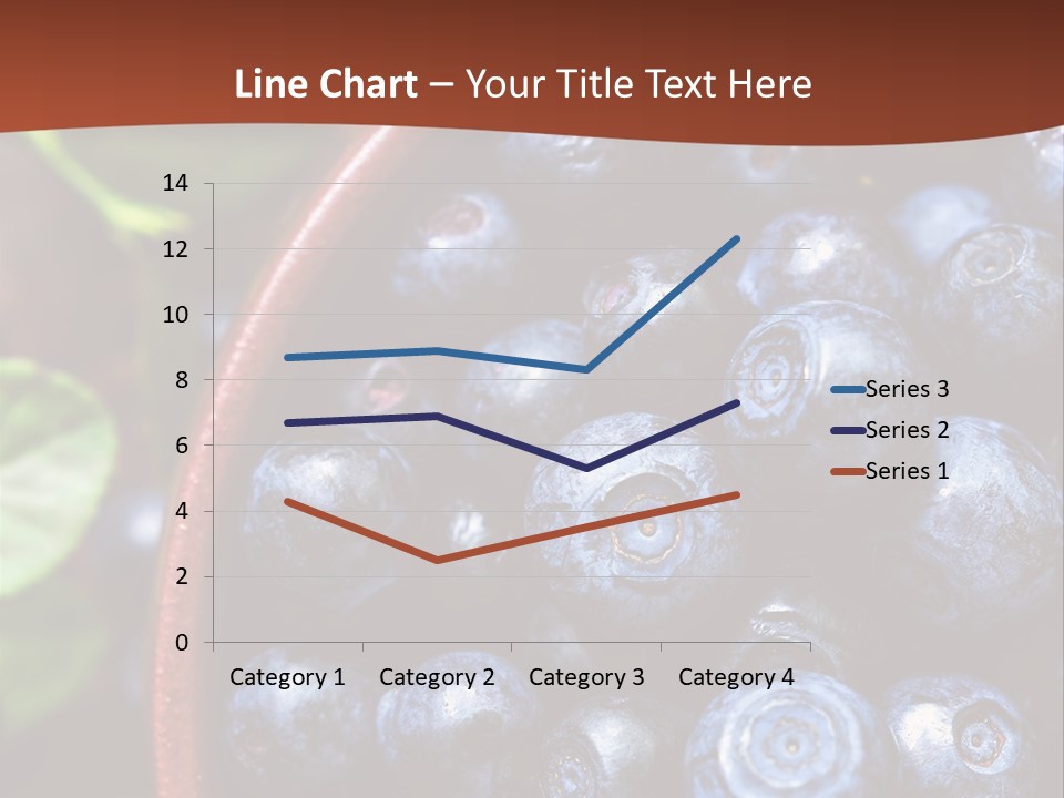 A Bowl Of Blueberries On A Table With Leaves PowerPoint Template