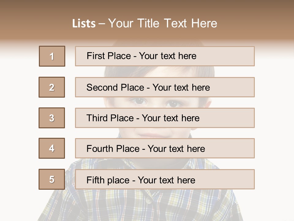 A Young Boy Is Smiling For The Camera PowerPoint Template