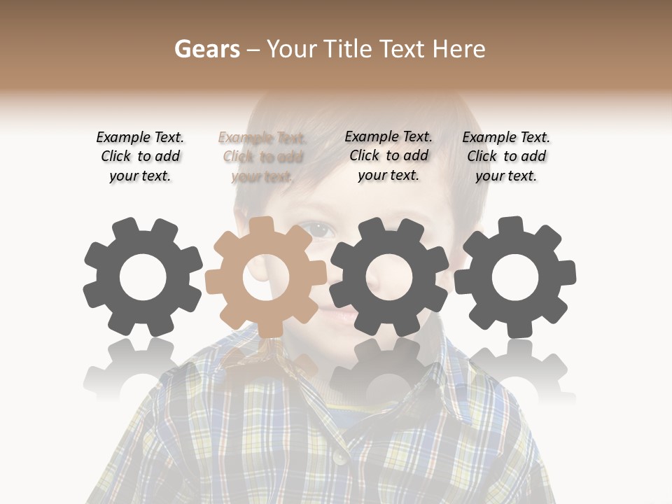 A Young Boy Is Smiling For The Camera PowerPoint Template