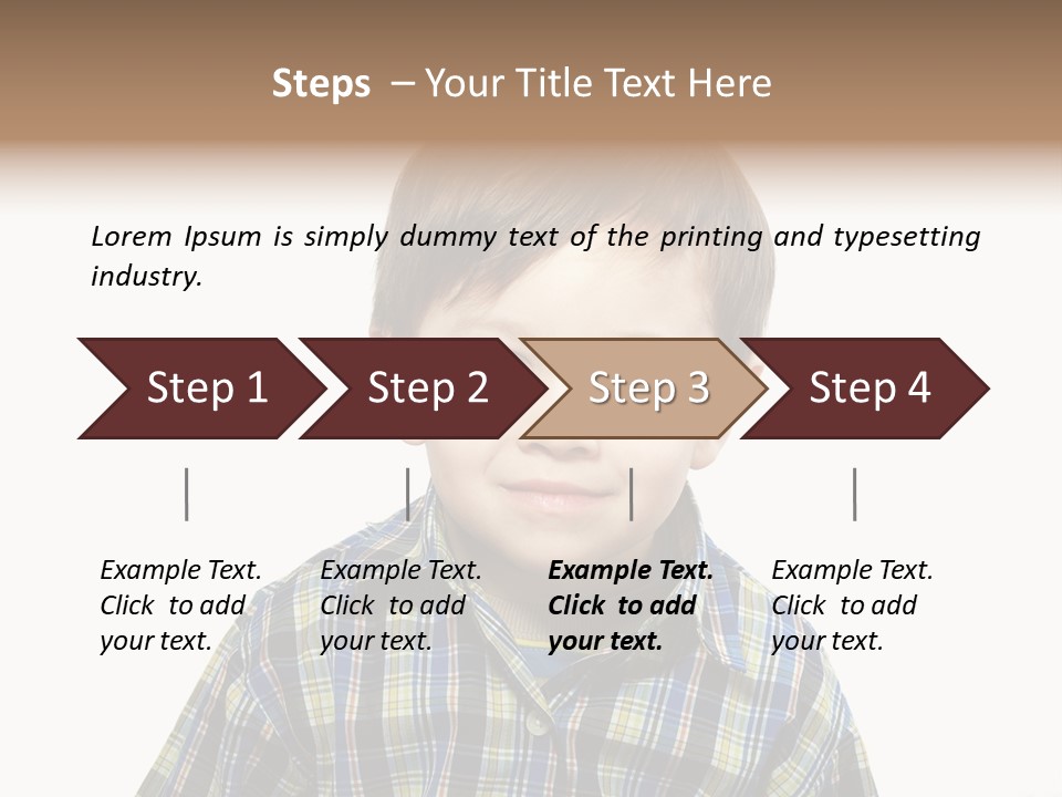 A Young Boy Is Smiling For The Camera PowerPoint Template