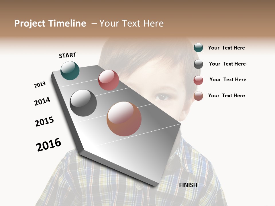 A Young Boy Is Smiling For The Camera PowerPoint Template