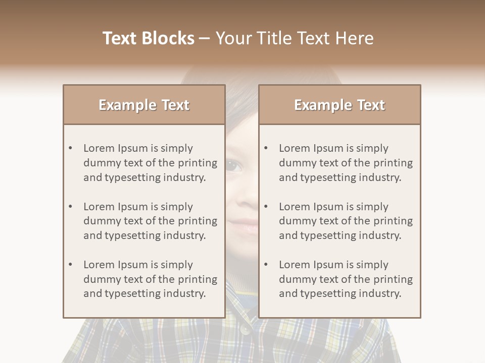 A Young Boy Is Smiling For The Camera PowerPoint Template