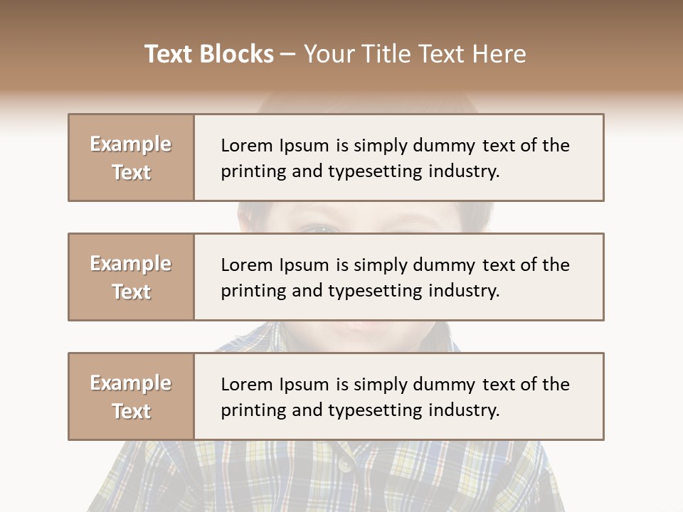 A Young Boy Is Smiling For The Camera PowerPoint Template