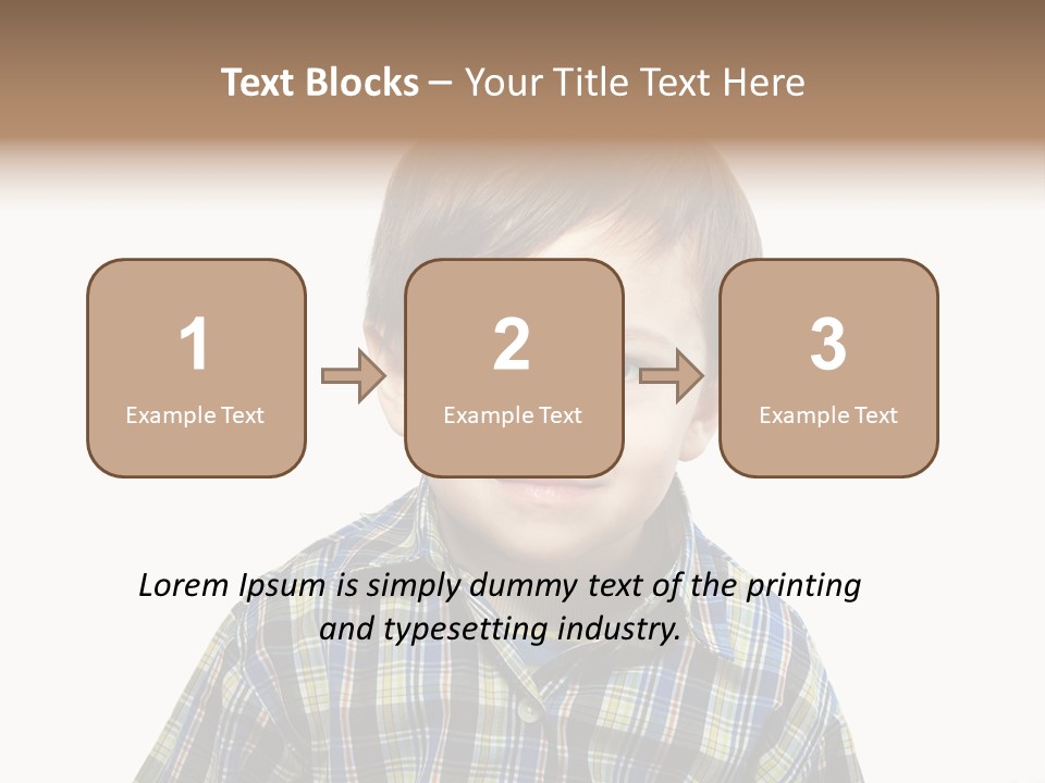 A Young Boy Is Smiling For The Camera PowerPoint Template