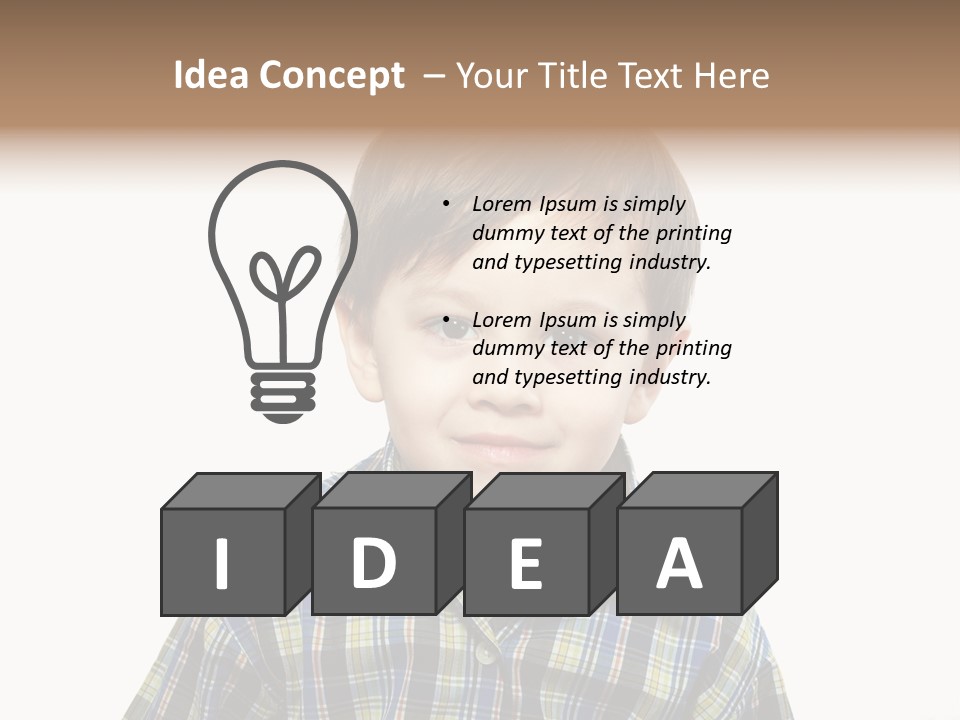 A Young Boy Is Smiling For The Camera PowerPoint Template