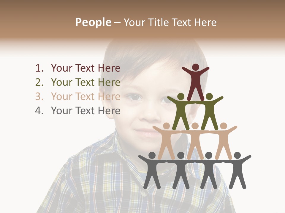 A Young Boy Is Smiling For The Camera PowerPoint Template