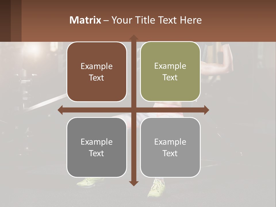 A Woman Is Doing Exercises With Dumbbells In A Gym PowerPoint Template