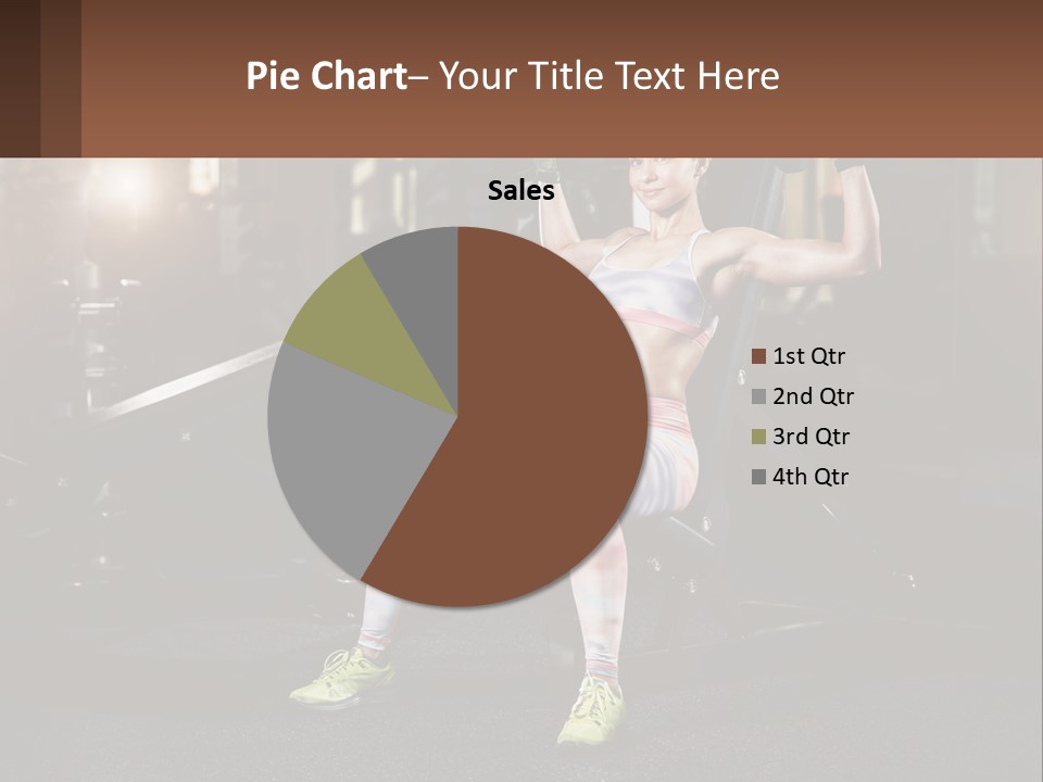 A Woman Is Doing Exercises With Dumbbells In A Gym PowerPoint Template