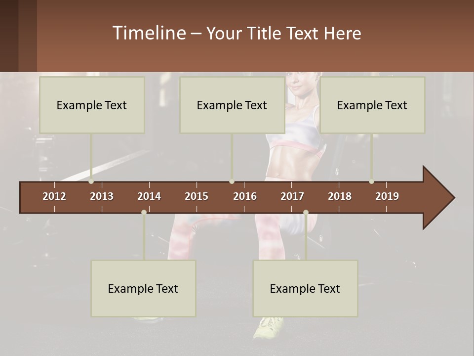 A Woman Is Doing Exercises With Dumbbells In A Gym PowerPoint Template