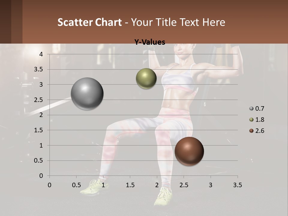 A Woman Is Doing Exercises With Dumbbells In A Gym PowerPoint Template