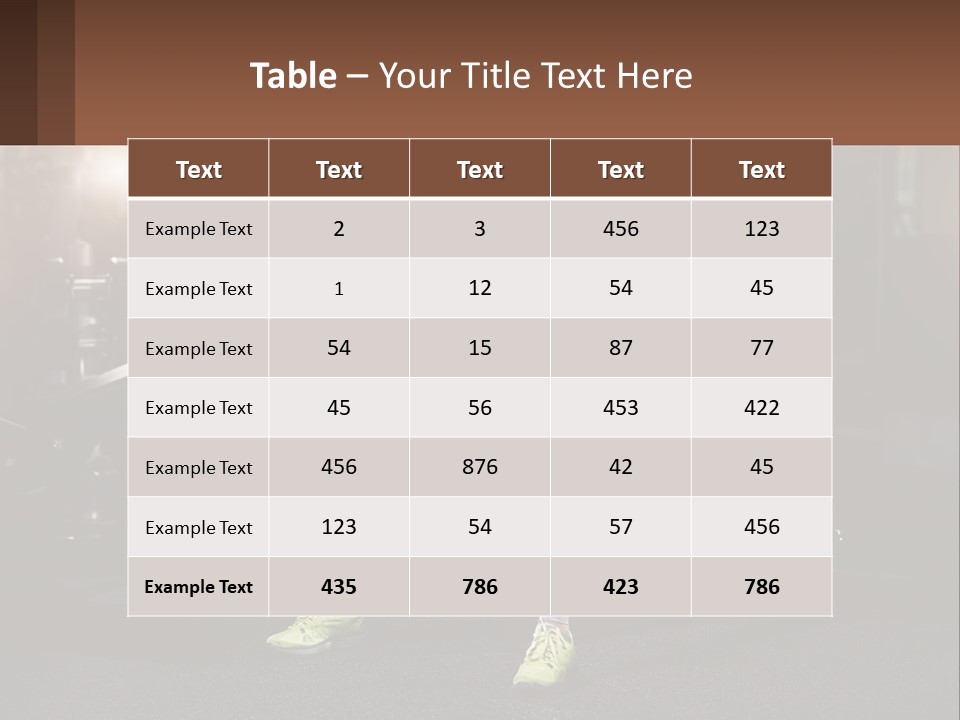 A Woman Is Doing Exercises With Dumbbells In A Gym PowerPoint Template