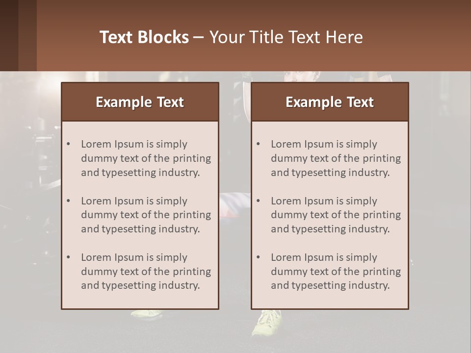 A Woman Is Doing Exercises With Dumbbells In A Gym PowerPoint Template