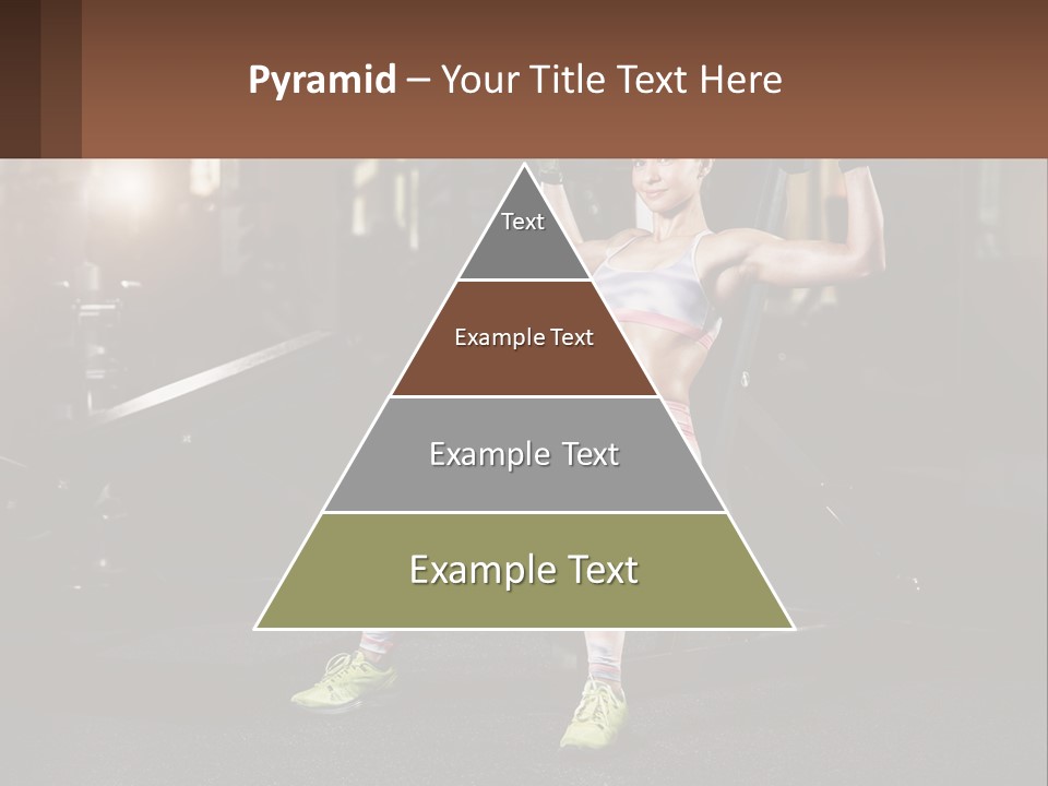 A Woman Is Doing Exercises With Dumbbells In A Gym PowerPoint Template