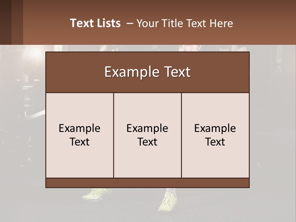 A Woman Is Doing Exercises With Dumbbells In A Gym PowerPoint Template