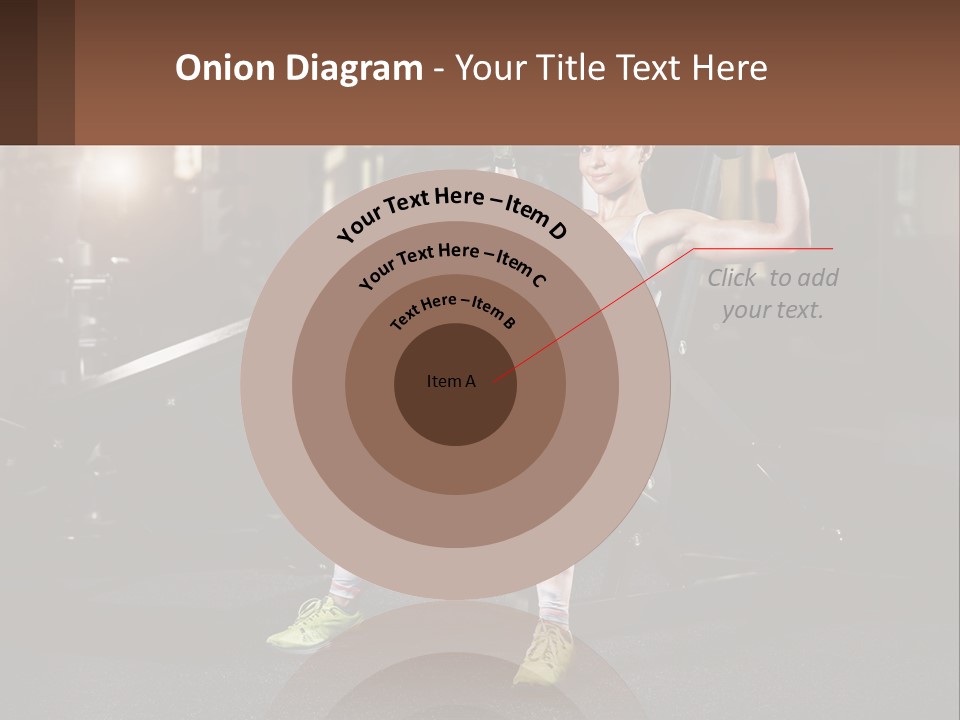 A Woman Is Doing Exercises With Dumbbells In A Gym PowerPoint Template