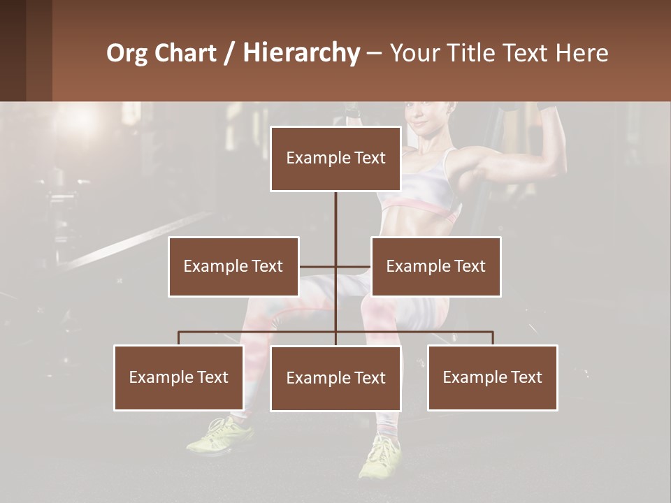 A Woman Is Doing Exercises With Dumbbells In A Gym PowerPoint Template