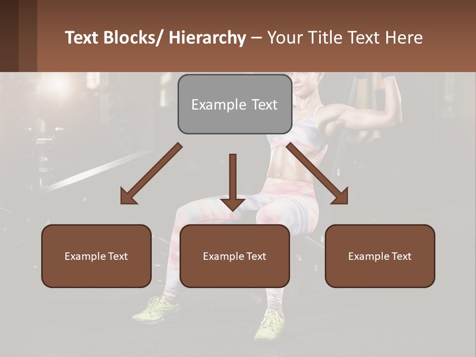 A Woman Is Doing Exercises With Dumbbells In A Gym PowerPoint Template