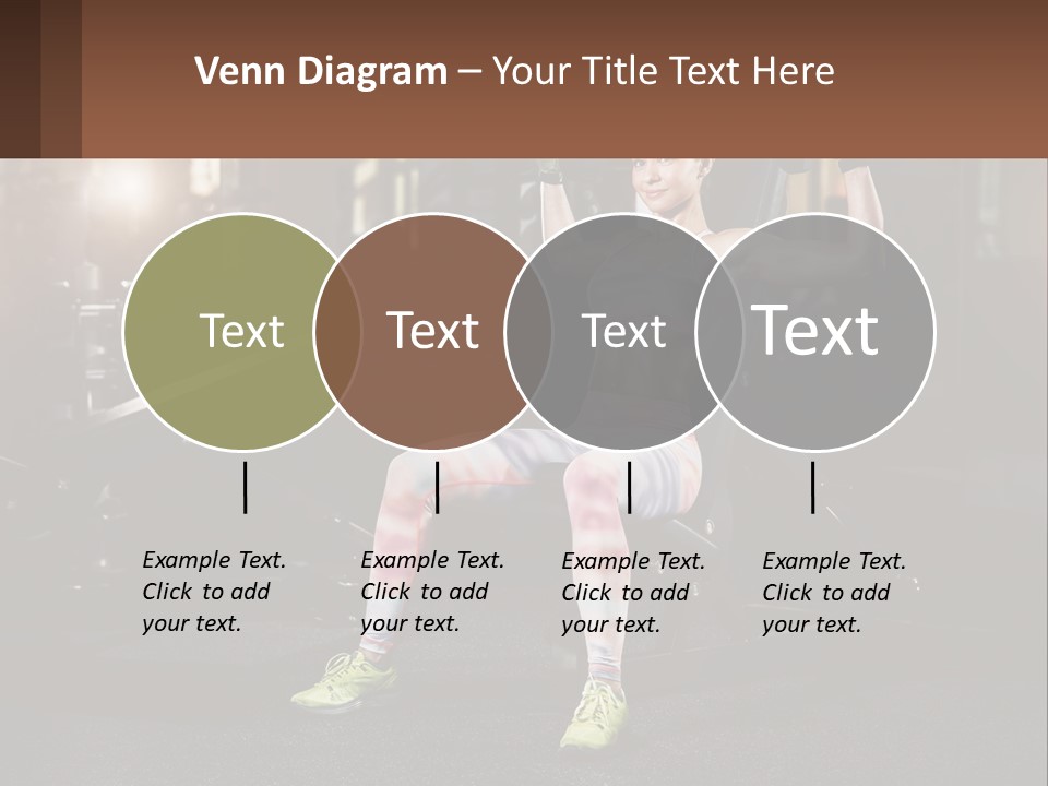 A Woman Is Doing Exercises With Dumbbells In A Gym PowerPoint Template