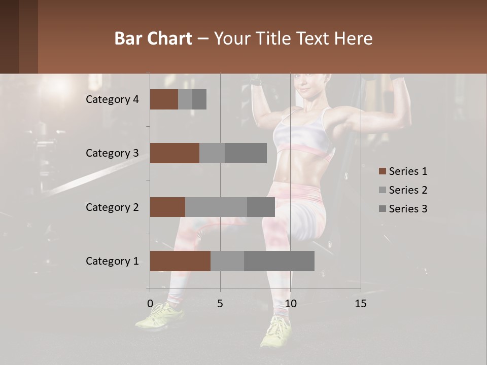 A Woman Is Doing Exercises With Dumbbells In A Gym PowerPoint Template