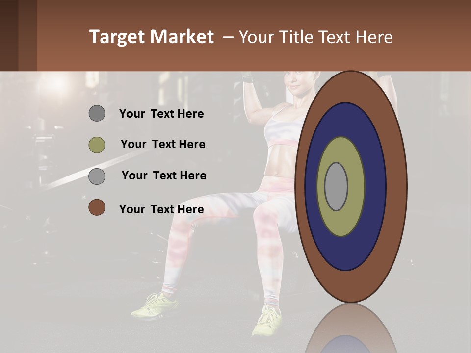 A Woman Is Doing Exercises With Dumbbells In A Gym PowerPoint Template