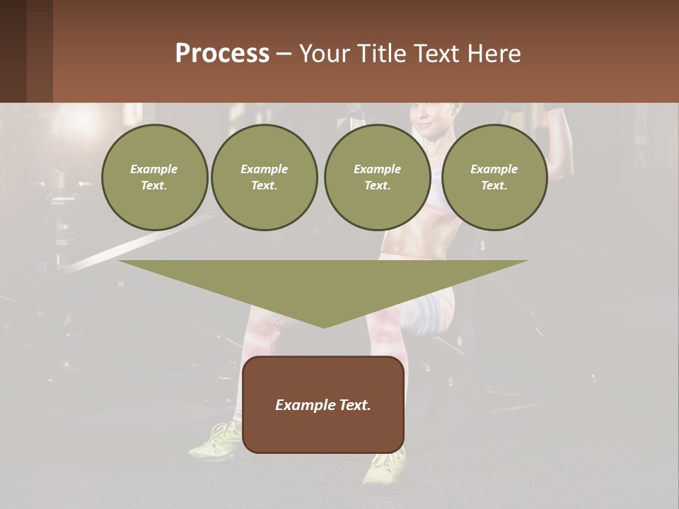 A Woman Is Doing Exercises With Dumbbells In A Gym PowerPoint Template