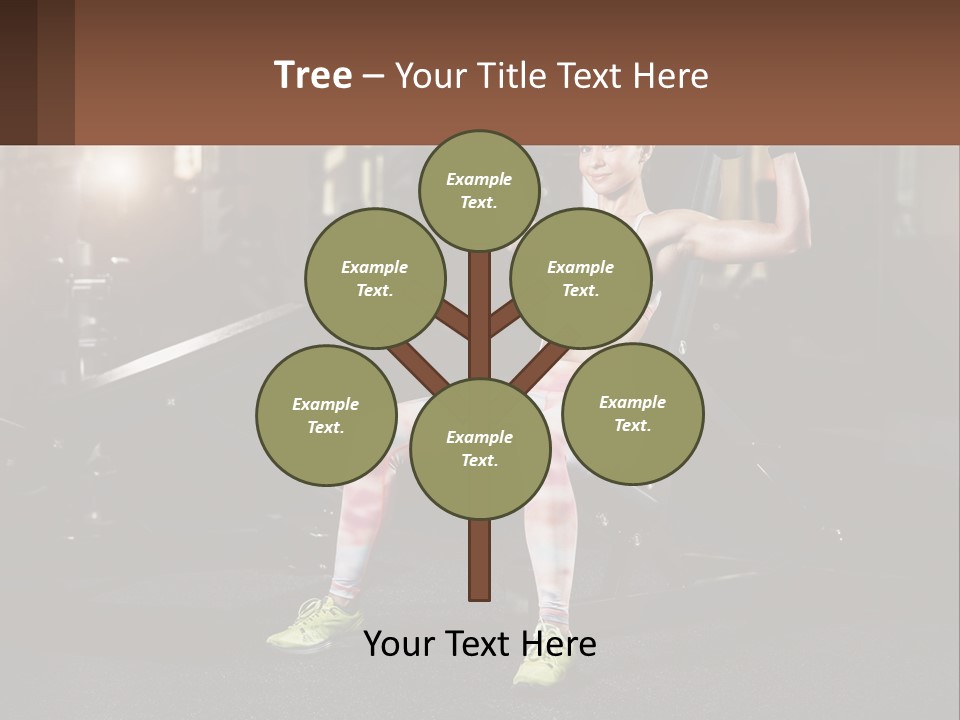 A Woman Is Doing Exercises With Dumbbells In A Gym PowerPoint Template