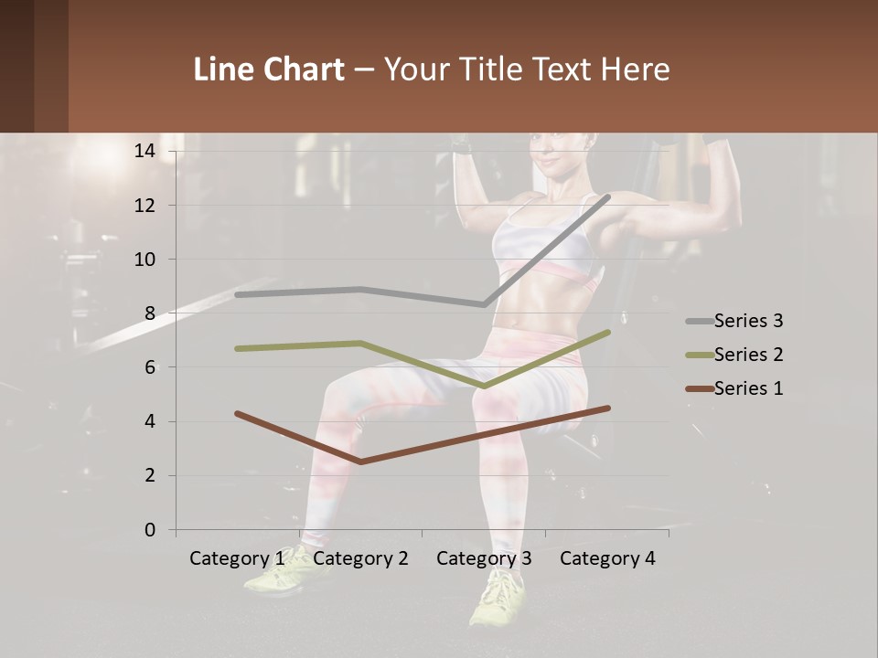 A Woman Is Doing Exercises With Dumbbells In A Gym PowerPoint Template